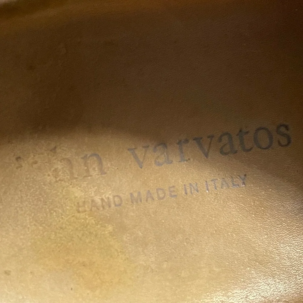 John Varvatos Shoes Mens Size 9 Brown Leather Slip On Loafers Hand Made in Italy